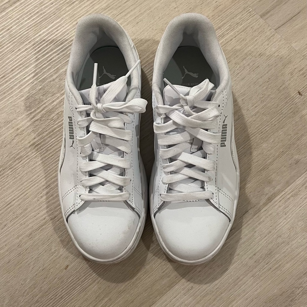 Puma White Classic Low-Top Sneakers